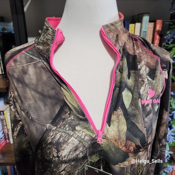 NWT Mossy Oak 3/4 Zip Long Sleeve Top SZXL - Picture 4 of 4